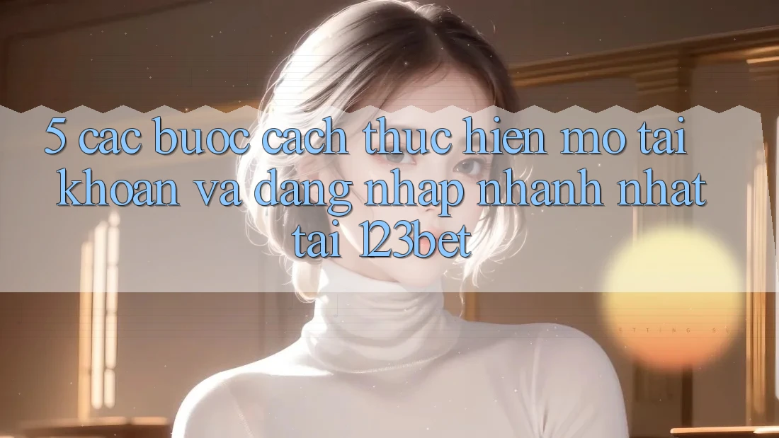 5. Các bước Cách thực hiện Mở tài khoản Và Đăng Nhập Nhanh Nhất Tại 123bet