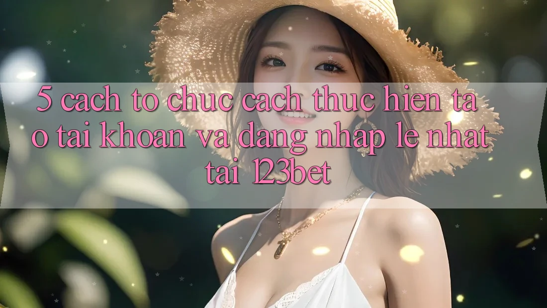 5. Cách tổ chức Cách thực hiện Tạo tài khoản Và Đăng Nhập Lẹ Nhất Tại 123bet