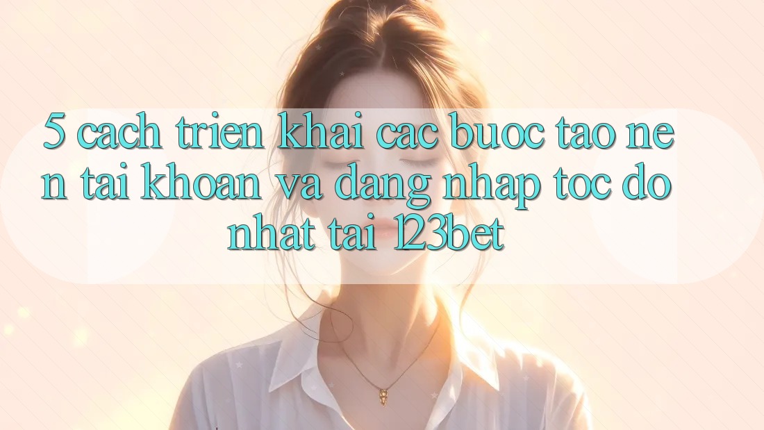 5. Cách triển khai Các Bước Tạo nên tài khoản Và Đăng Nhập Tốc độ Nhất Tại 123bet
