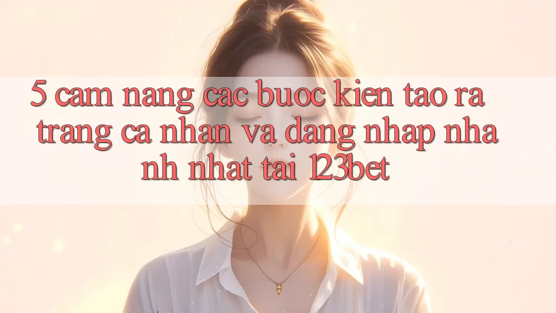5. Cẩm nang Các Bước Kiến tạo ra trang cá nhân Và Đăng Nhập Nhanh Nhất Tại 123bet