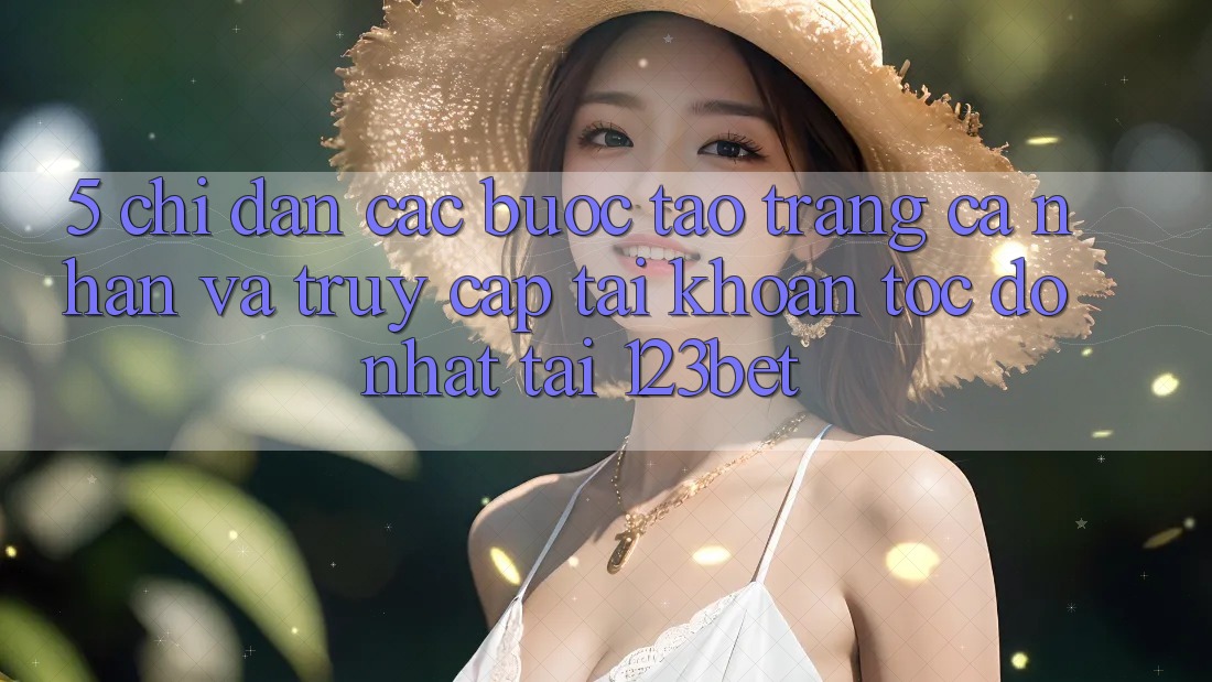 5. Chỉ dẫn Các Bước Tạo trang cá nhân Và Truy cập tài khoản Tốc độ Nhất Tại 123bet