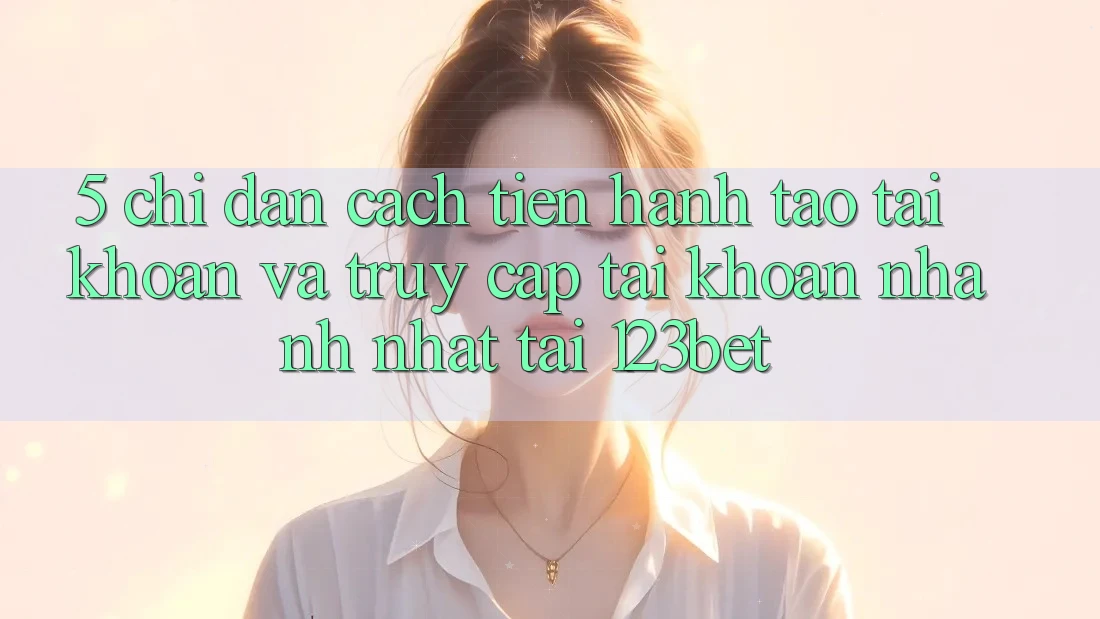5. Chỉ dẫn Cách tiến hành Tạo tài khoản Và Truy cập tài khoản Nhanh Nhất Tại 123bet
