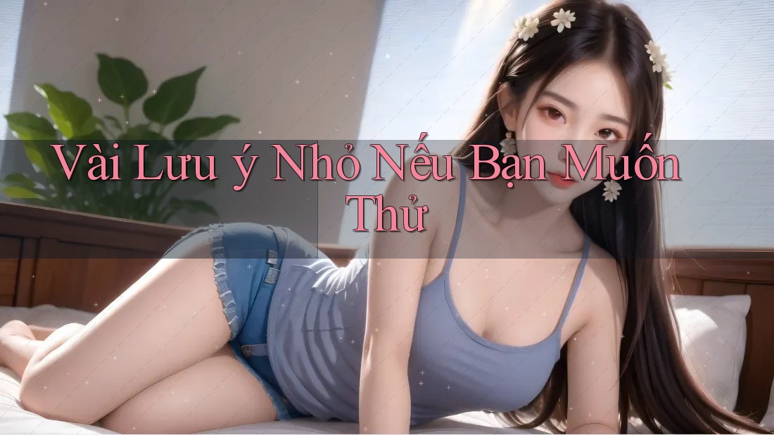 Vài Lưu ý Nhỏ Nếu Bạn Muốn Thử Vài Lưu ý Nhỏ Nếu Bạn Muốn Thử